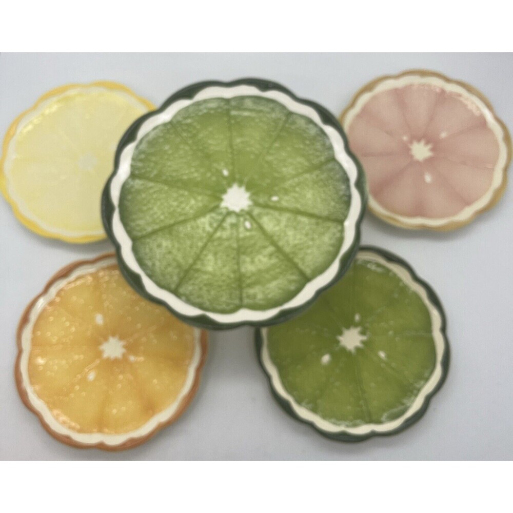 Vintage Lime Lenwile-Ardalt Small Pedestal Cake Stand With 4 Plates
